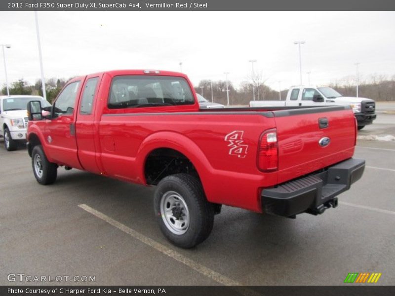 Vermillion Red / Steel 2012 Ford F350 Super Duty XL SuperCab 4x4