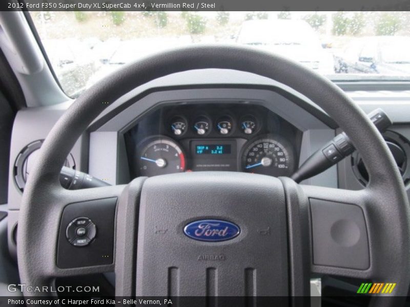 Vermillion Red / Steel 2012 Ford F350 Super Duty XL SuperCab 4x4