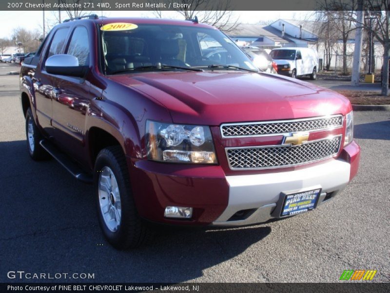 Sport Red Metallic / Ebony 2007 Chevrolet Avalanche Z71 4WD