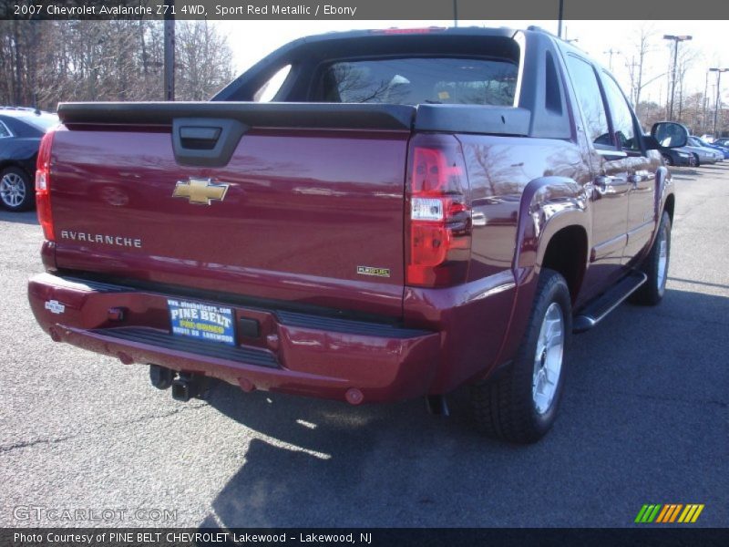 Sport Red Metallic / Ebony 2007 Chevrolet Avalanche Z71 4WD
