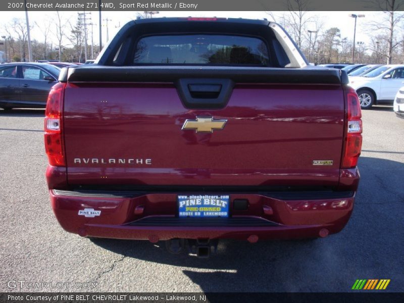 Sport Red Metallic / Ebony 2007 Chevrolet Avalanche Z71 4WD