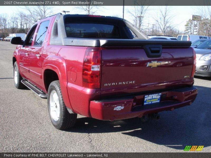Sport Red Metallic / Ebony 2007 Chevrolet Avalanche Z71 4WD