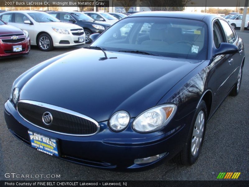 Midnight Blue Metallic / Gray 2007 Buick LaCrosse CX