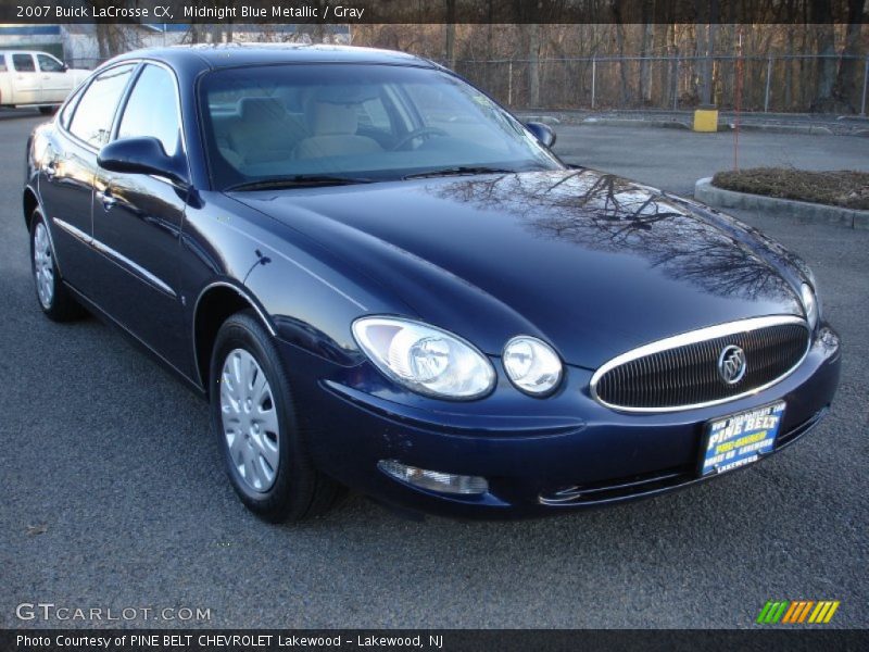 Midnight Blue Metallic / Gray 2007 Buick LaCrosse CX