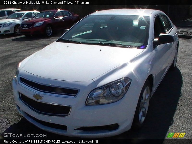 White Diamond Tricoat / Titanium 2012 Chevrolet Malibu LS