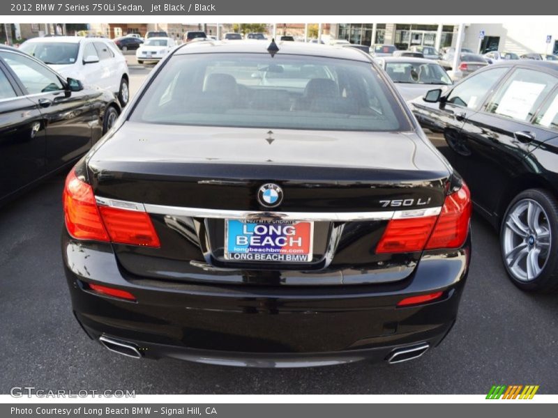 Jet Black / Black 2012 BMW 7 Series 750Li Sedan