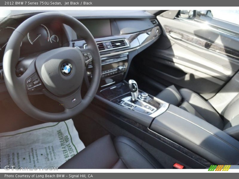 Jet Black / Black 2012 BMW 7 Series 750Li Sedan
