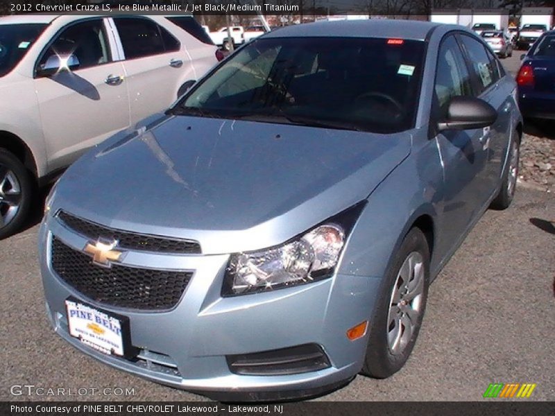 Ice Blue Metallic / Jet Black/Medium Titanium 2012 Chevrolet Cruze LS