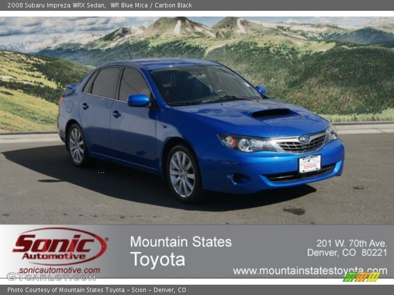 WR Blue Mica / Carbon Black 2008 Subaru Impreza WRX Sedan