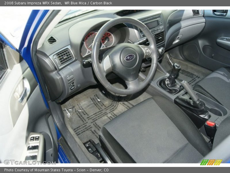  2008 Impreza WRX Sedan Carbon Black Interior