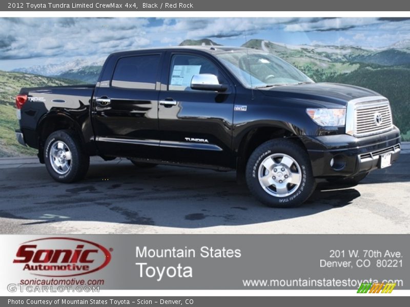 Black / Red Rock 2012 Toyota Tundra Limited CrewMax 4x4