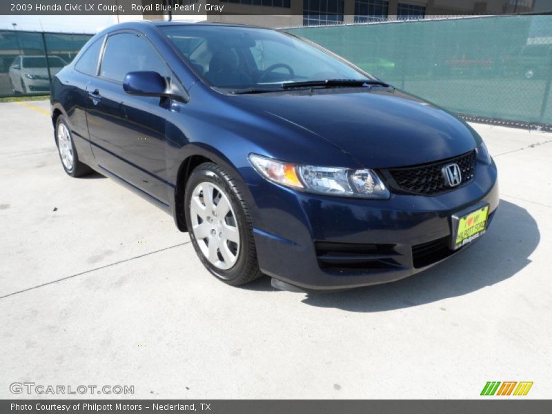 Royal Blue Pearl / Gray 2009 Honda Civic LX Coupe