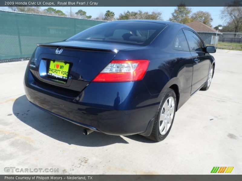 Royal Blue Pearl / Gray 2009 Honda Civic LX Coupe