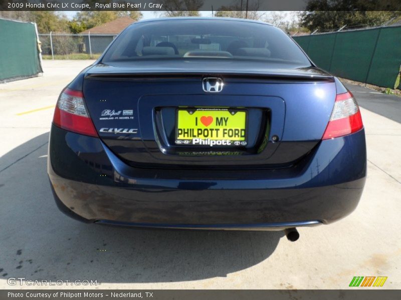 Royal Blue Pearl / Gray 2009 Honda Civic LX Coupe