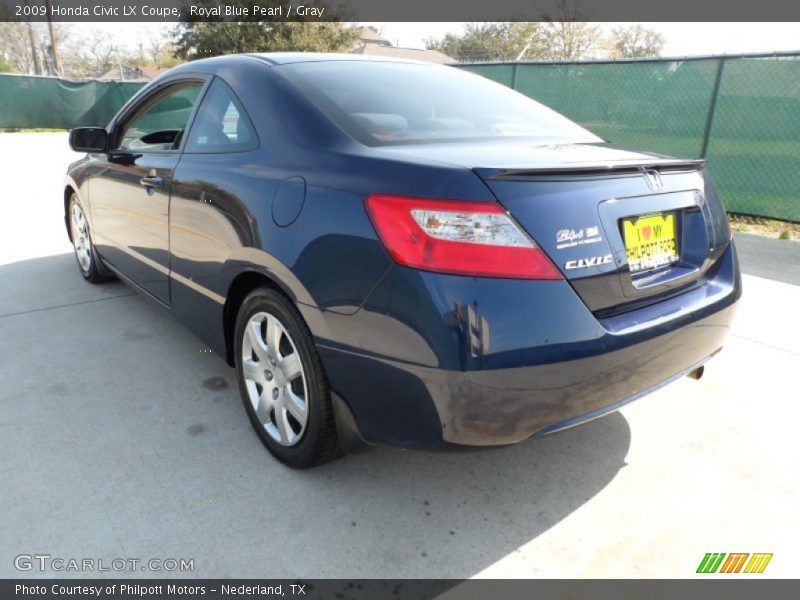 Royal Blue Pearl / Gray 2009 Honda Civic LX Coupe