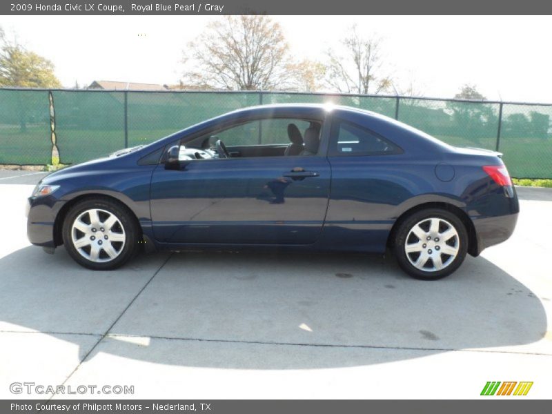 Royal Blue Pearl / Gray 2009 Honda Civic LX Coupe