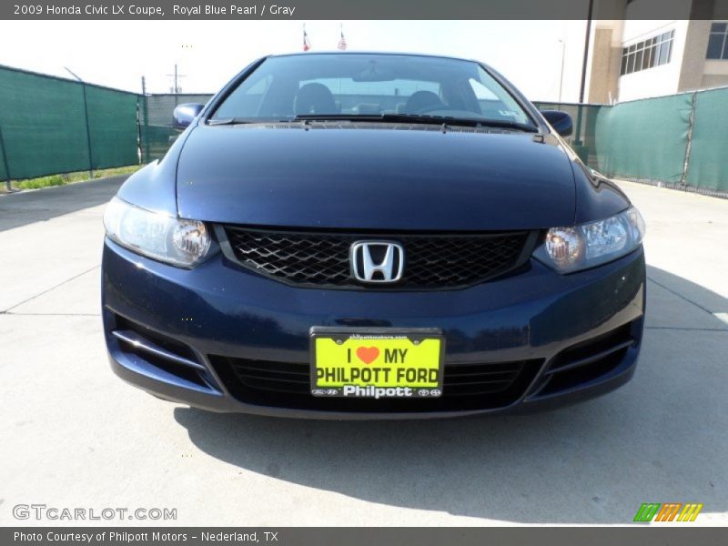 Royal Blue Pearl / Gray 2009 Honda Civic LX Coupe