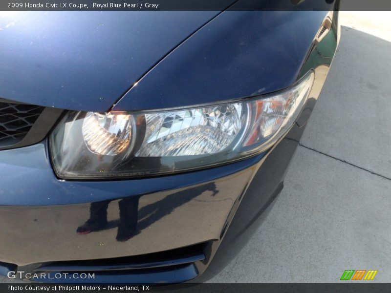 Royal Blue Pearl / Gray 2009 Honda Civic LX Coupe