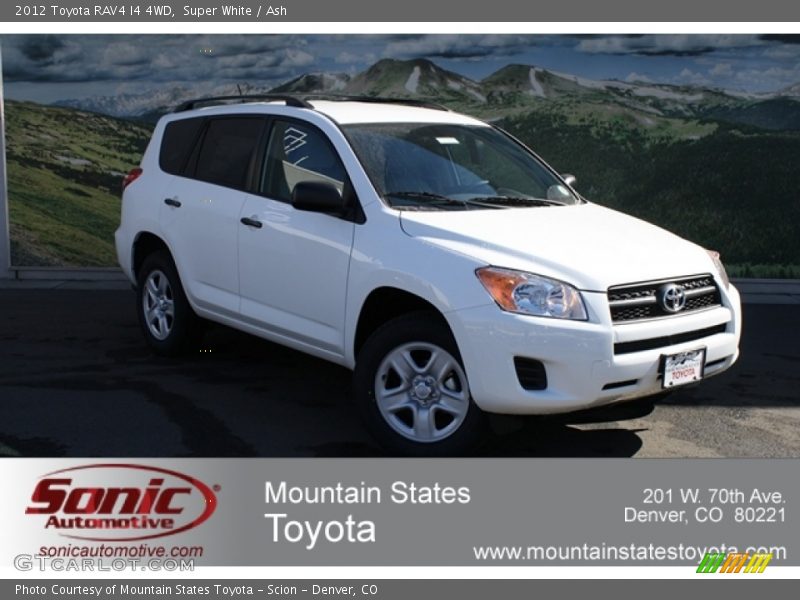 Super White / Ash 2012 Toyota RAV4 I4 4WD