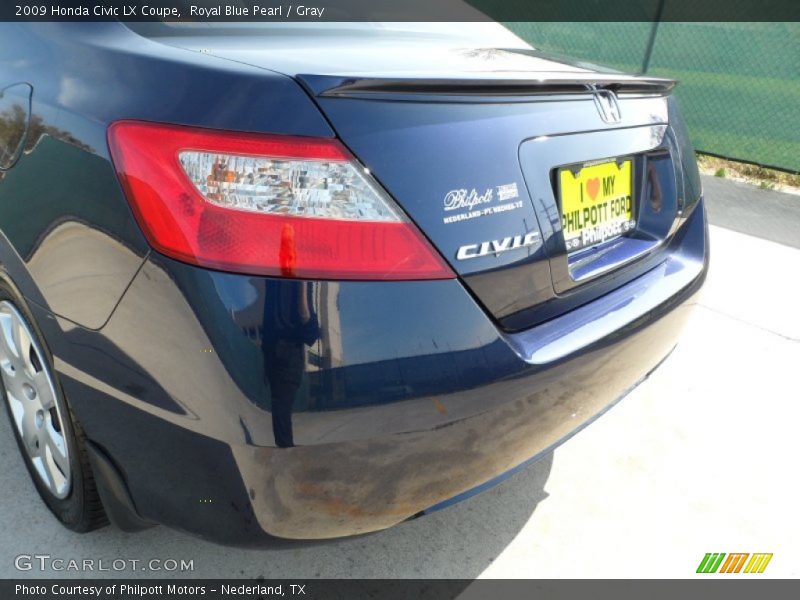Royal Blue Pearl / Gray 2009 Honda Civic LX Coupe