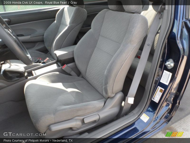 Royal Blue Pearl / Gray 2009 Honda Civic LX Coupe