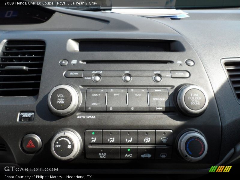 Royal Blue Pearl / Gray 2009 Honda Civic LX Coupe