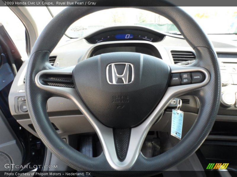 Royal Blue Pearl / Gray 2009 Honda Civic LX Coupe