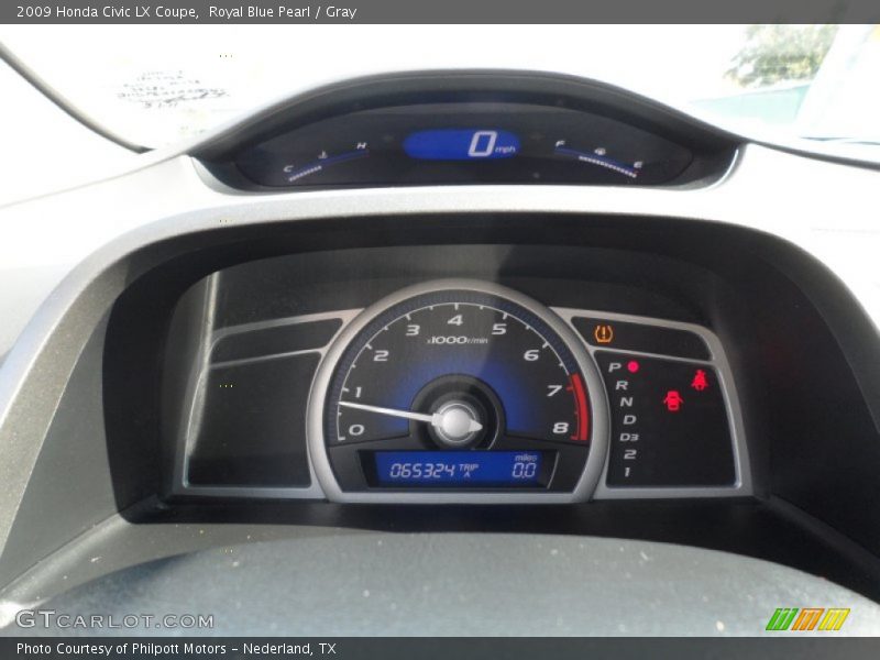 Royal Blue Pearl / Gray 2009 Honda Civic LX Coupe