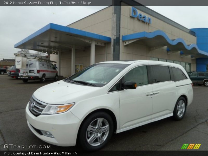 Taffeta White / Beige 2012 Honda Odyssey Touring Elite