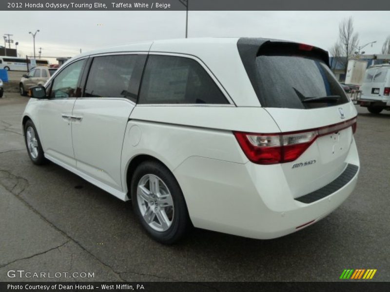 Taffeta White / Beige 2012 Honda Odyssey Touring Elite