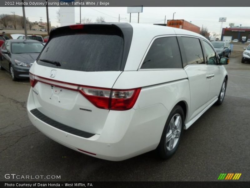 Taffeta White / Beige 2012 Honda Odyssey Touring Elite