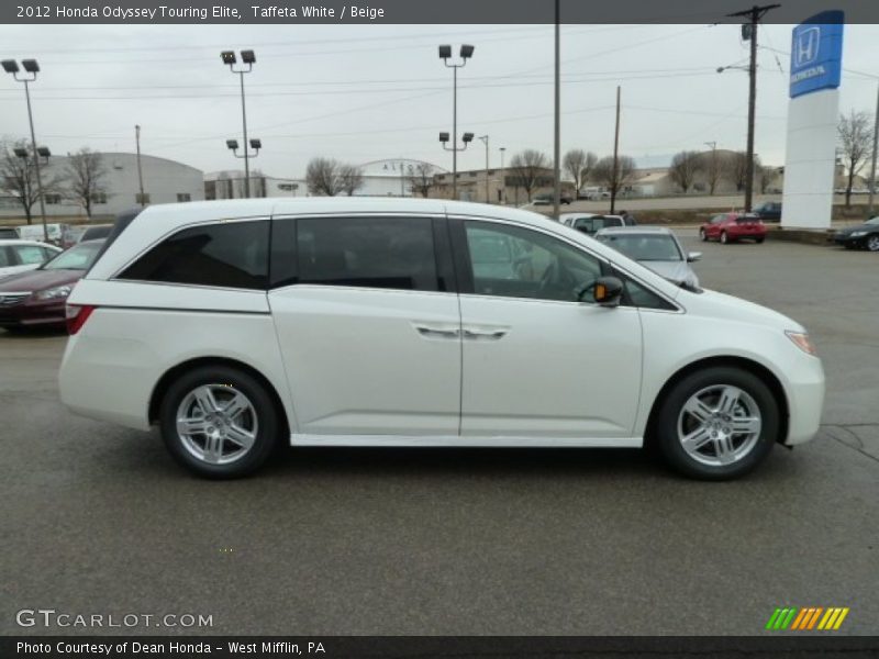 Taffeta White / Beige 2012 Honda Odyssey Touring Elite