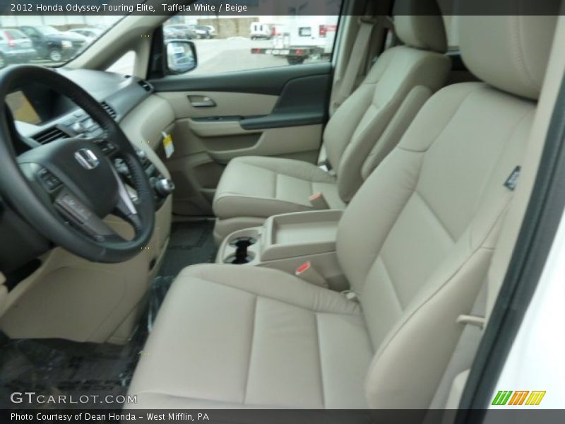 Taffeta White / Beige 2012 Honda Odyssey Touring Elite