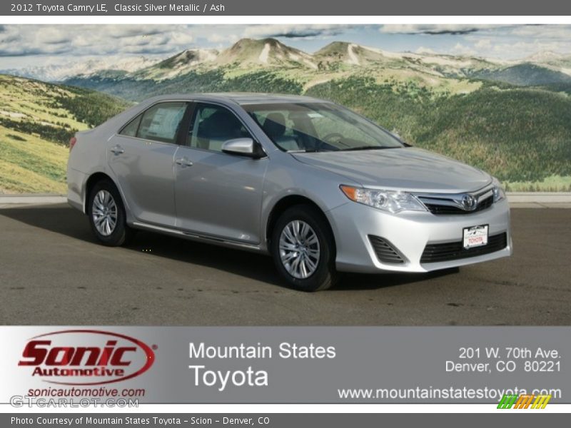 Classic Silver Metallic / Ash 2012 Toyota Camry LE