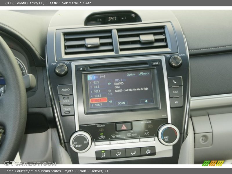Classic Silver Metallic / Ash 2012 Toyota Camry LE
