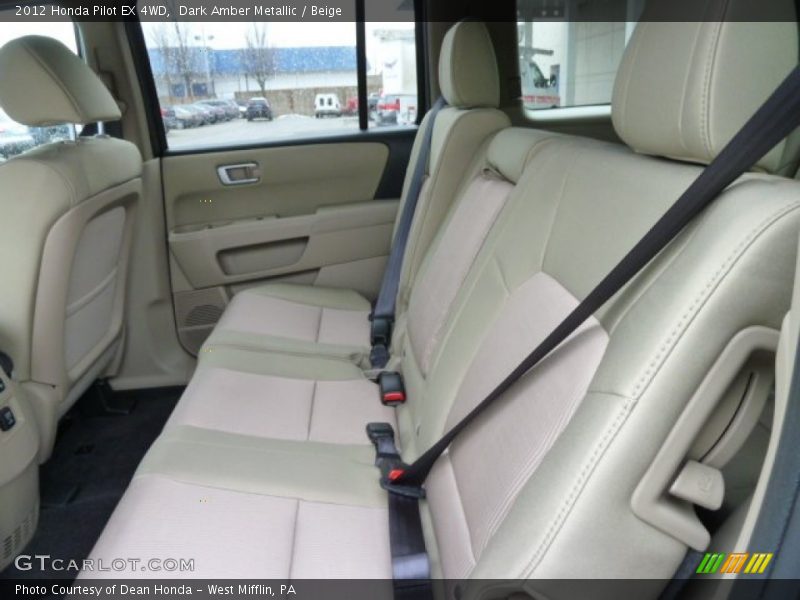 Dark Amber Metallic / Beige 2012 Honda Pilot EX 4WD