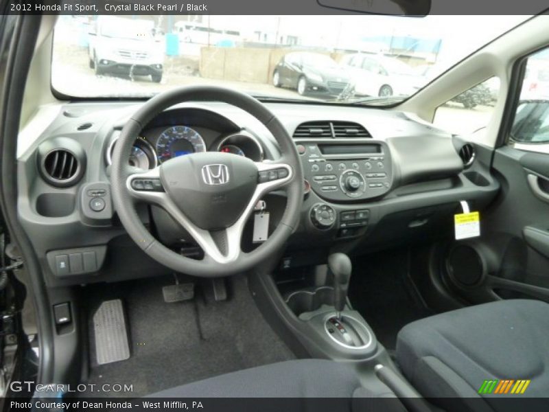 Crystal Black Pearl / Black 2012 Honda Fit Sport