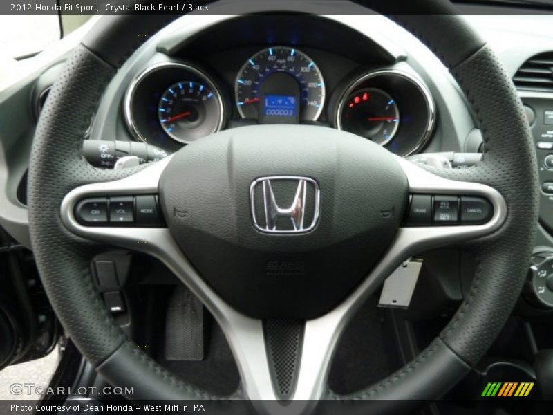 Crystal Black Pearl / Black 2012 Honda Fit Sport