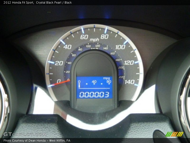 Crystal Black Pearl / Black 2012 Honda Fit Sport
