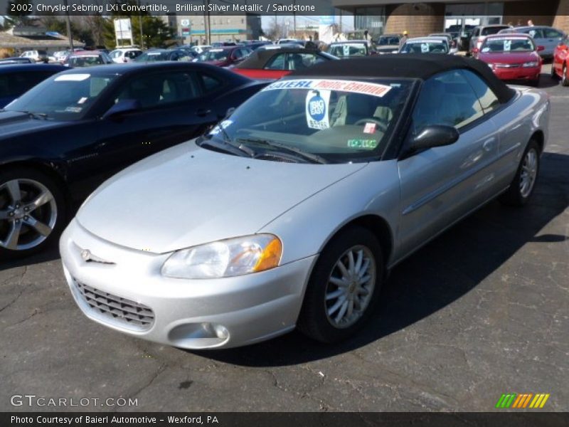 Brilliant Silver Metallic / Sandstone 2002 Chrysler Sebring LXi Convertible
