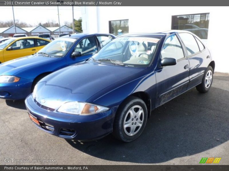 Indigo Blue Metallic / Medium Gray 2001 Chevrolet Cavalier LS Sedan