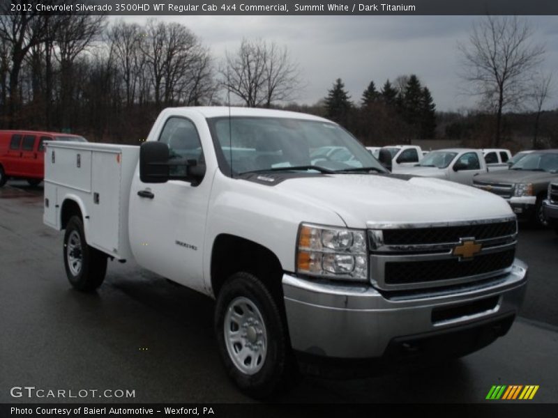 Summit White / Dark Titanium 2012 Chevrolet Silverado 3500HD WT Regular Cab 4x4 Commercial