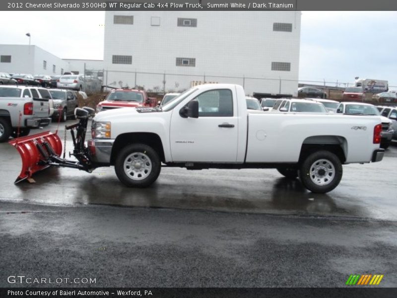 Summit White / Dark Titanium 2012 Chevrolet Silverado 3500HD WT Regular Cab 4x4 Plow Truck