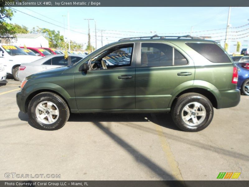 Ivy Green Metallic / Beige 2003 Kia Sorento LX 4WD