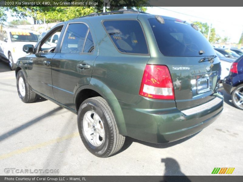 Ivy Green Metallic / Beige 2003 Kia Sorento LX 4WD