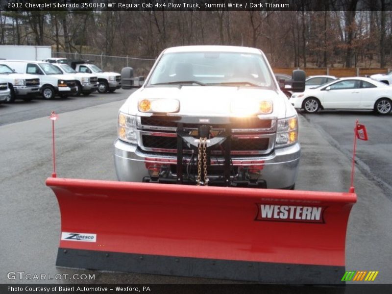 Summit White / Dark Titanium 2012 Chevrolet Silverado 3500HD WT Regular Cab 4x4 Plow Truck