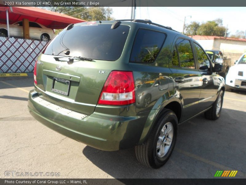Ivy Green Metallic / Beige 2003 Kia Sorento LX 4WD