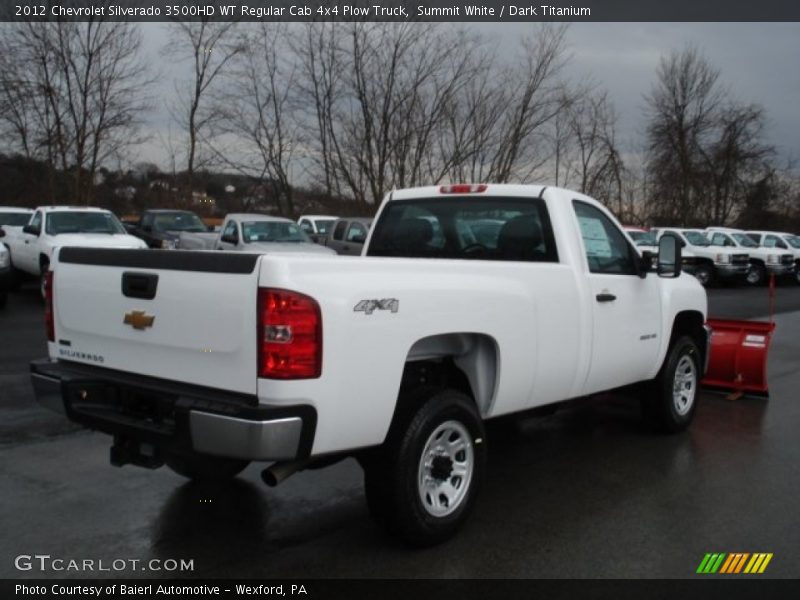 Summit White / Dark Titanium 2012 Chevrolet Silverado 3500HD WT Regular Cab 4x4 Plow Truck