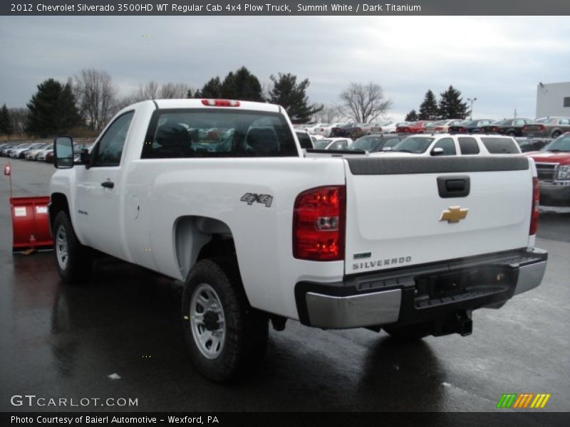 Summit White / Dark Titanium 2012 Chevrolet Silverado 3500HD WT Regular Cab 4x4 Plow Truck
