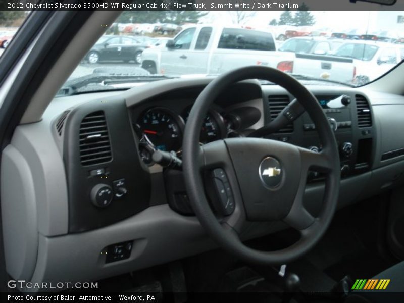 Summit White / Dark Titanium 2012 Chevrolet Silverado 3500HD WT Regular Cab 4x4 Plow Truck